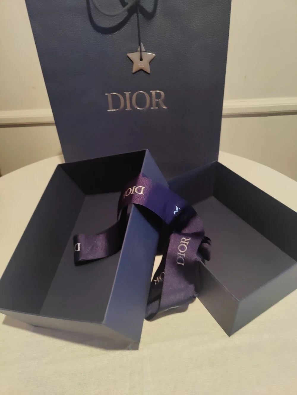 Dior Empty Medium  Box and Dior Shopping Bag